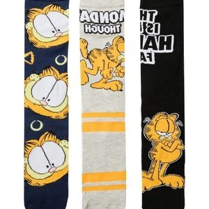 Bioworld Garfield Socks Set - Navy, Gray, Black
